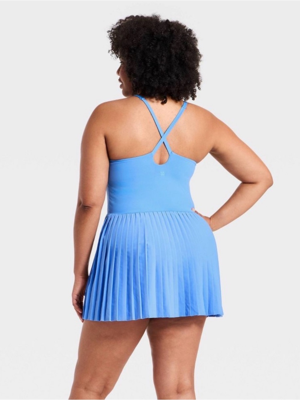 All in Motion XXL Blue Pleated Athletic Dress Built-In Shorts NWT UPF 50+ - Picture 4 of 5